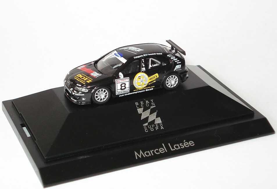 Foto 1:87 Seat Leon Cupra R Super Copa 2005 AEZ, Dotz Nr.8, Marcel Lasée herpa 038041