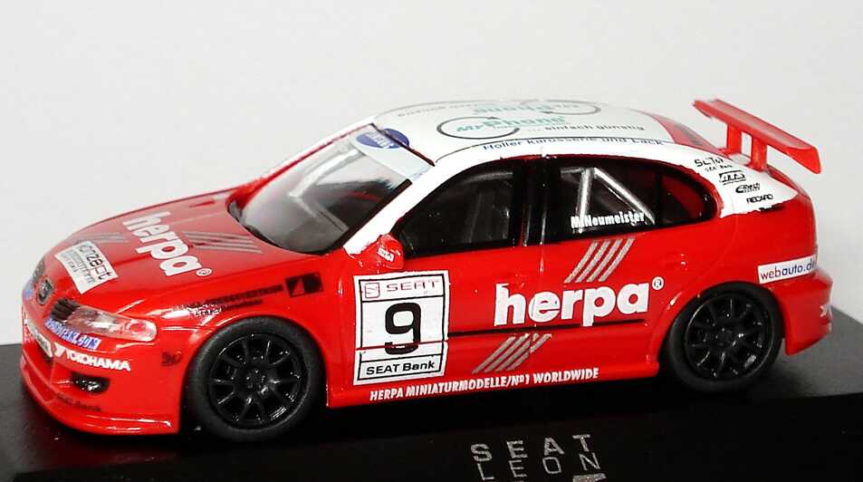 Foto 1:87 Seat Leon Cupra R Super Copa 2005 Fischer Racing, herpa Nr.9, Michael Neumeister herpa 038034