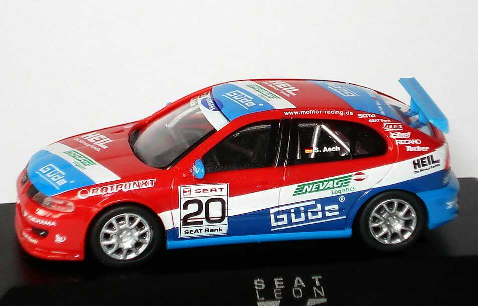 Foto 1:87 Seat Leon Cupra R Super Copa 2005 Molitor Racing, Güde Nr.20, Sebastian Asch herpa 038065