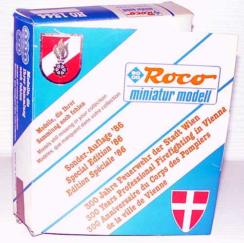 Foto 1:87 Setpackung 300 Jahre Feuerwehr Wien (Steyr 586 TLF 1500 + Magirus Drehleiter + Helm) Roco 1344