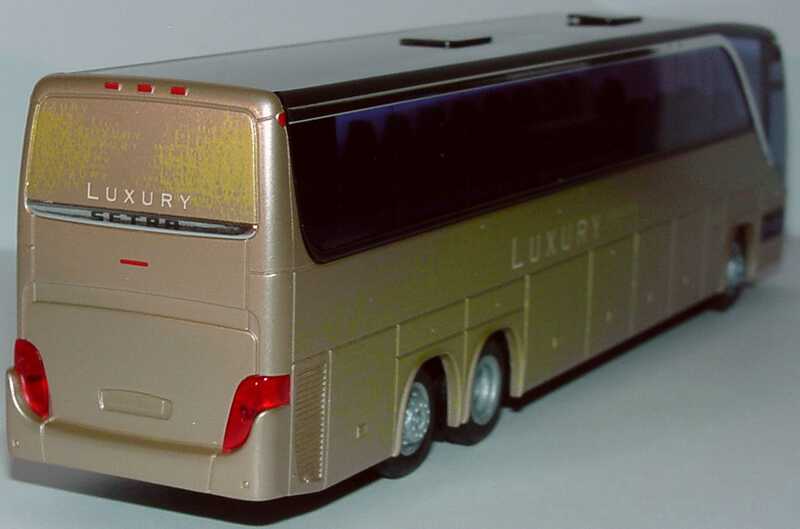 Foto 1:87 Setra S 417 HDH US-Version gold-met. Design Luxery Werbemodell AMW/AWM 1556