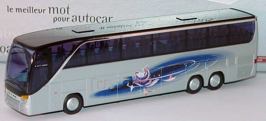 Foto 1:87 Setra S 417 HDH blau-met. Design Luna Werbemodell AMW/AWM 1551