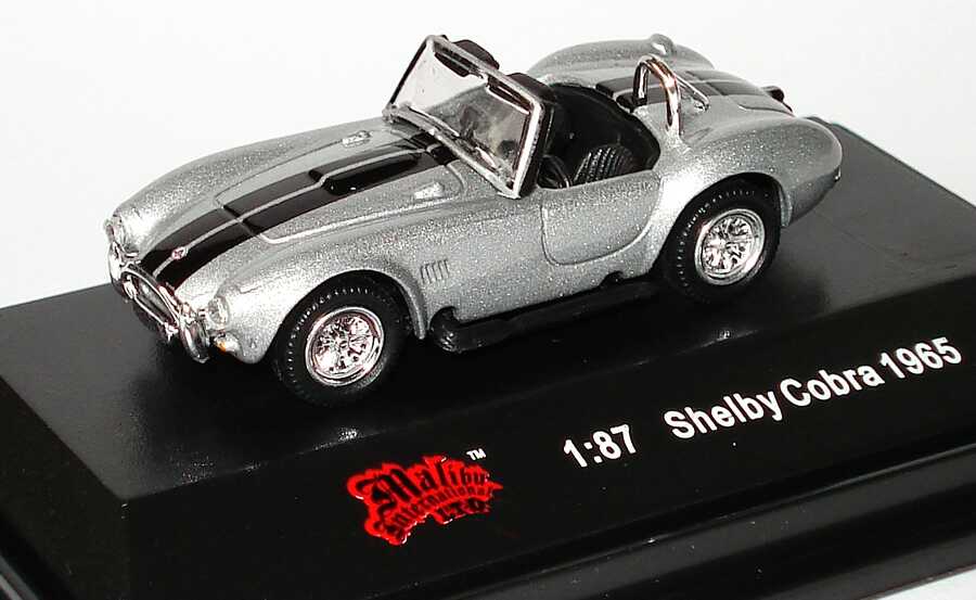 Foto 1:87 Shelby AC Cobra 427 silber-met. mit schwarzen Racingstreifen Malibu International 101
