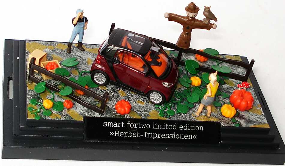 Foto 1:87 Smart Fortwo II Cabrio Herbstdiorama Herbst-Impressionen Werbemodell Busch B66961394