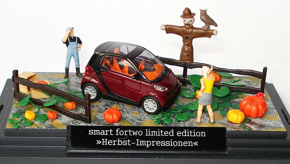 Foto 1:87 Smart Fortwo II Cabrio Herbstdiorama Herbst-Impressionen Werbemodell Busch B66961394