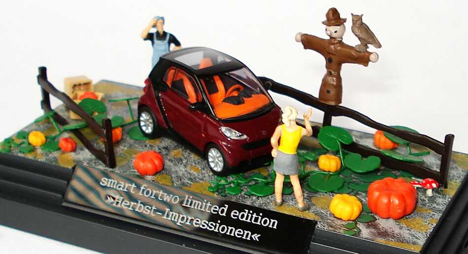 Foto 1:87 Smart Fortwo II Cabrio Herbstdiorama Herbst-Impressionen Werbemodell Busch B66961394