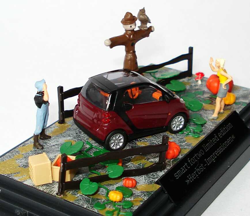 Foto 1:87 Smart Fortwo II Cabrio Herbstdiorama Herbst-Impressionen Werbemodell Busch B66961394