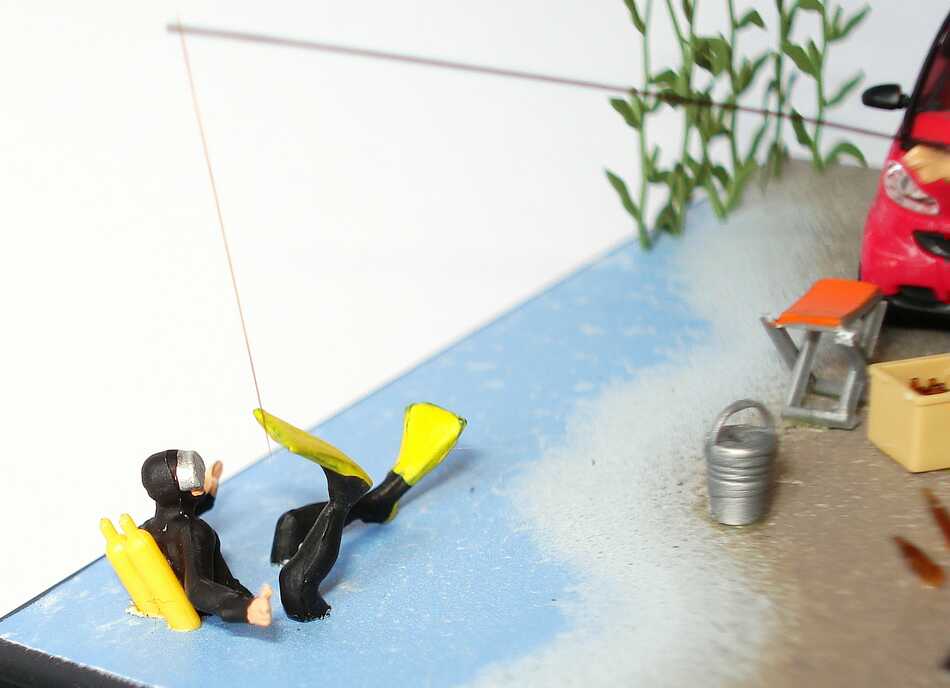 Foto 1:87 Smart Fortwo II Cabrio Sommerdiorama Sommer-Idylle Werbemodell Busch B66961393