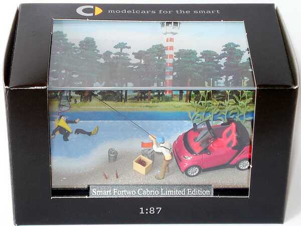 Foto 1:87 Smart Fortwo II Cabrio Sommerdiorama Sommer-Idylle Werbemodell Busch B66961393