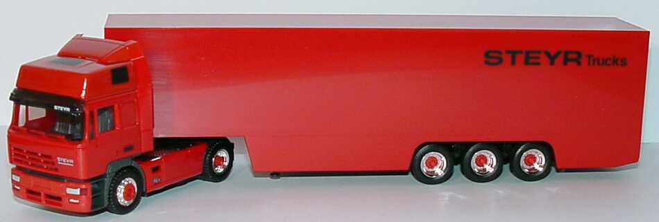 Foto 1:87 Steyr NSK Hochdach Fv Cv KoSzg Cv 2/3 Steyr Trucks rot herpa 144018