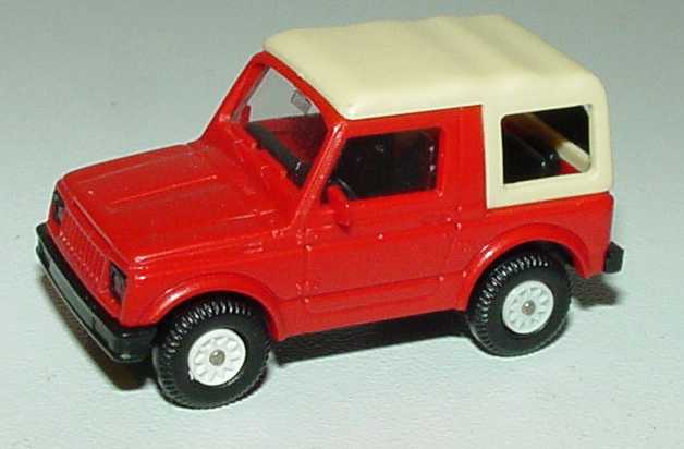 Foto 1:87 Suzuki SJ 410 Cabrio mit Verdeck rot/hellbeige Rietze