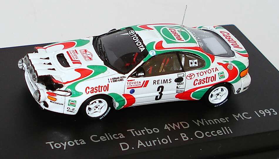 Foto 1:87 Toyota Celica Turbo 4WD Rallye Monte Carlo 1993 Castrol Nr.3, Auriol / Occelli (Siegerfahrzeug) Spark 87S023