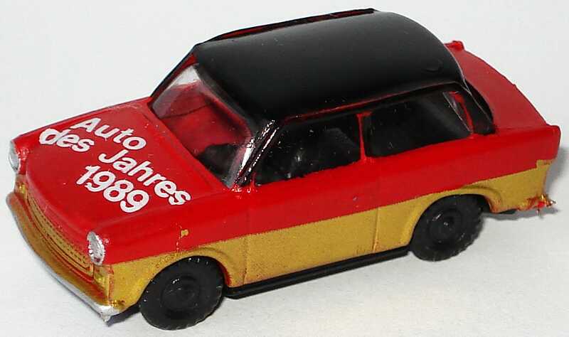 Foto 1:87 Trabant 601S Auto des Jahres 1989 schwarz/rot/gold SES Automodelle