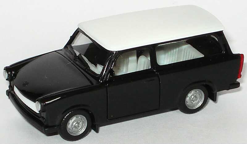 Foto 1:87 Trabant 601S Universal schwarz, Dach weiß herpa 020770/146555