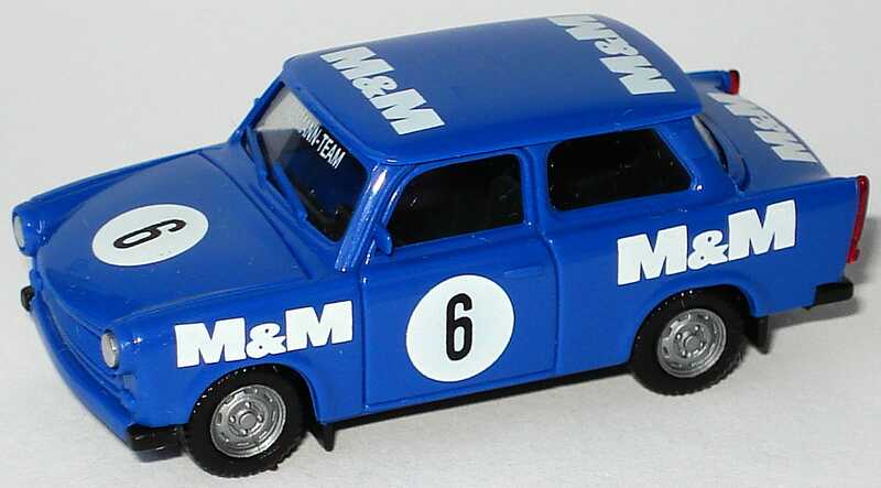 Foto 1:87 Trabant 601S blau Assmann-Team, M&M Nr.6 herpa