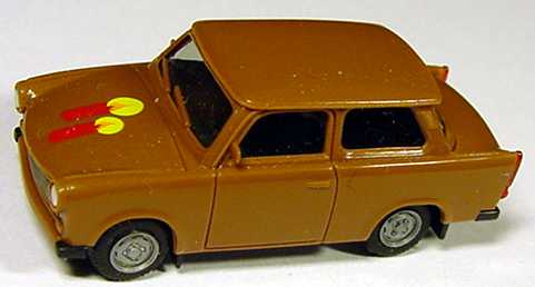 Foto 1:87 Trabant 601S braun 2. Advent mit Kerzenmotiv auf der Haube herpa