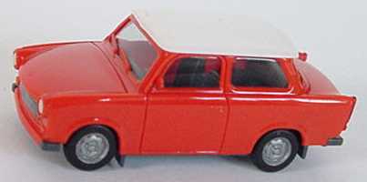 Foto 1:87 Trabant 601S rotorange, Dach weiß herpa 020763