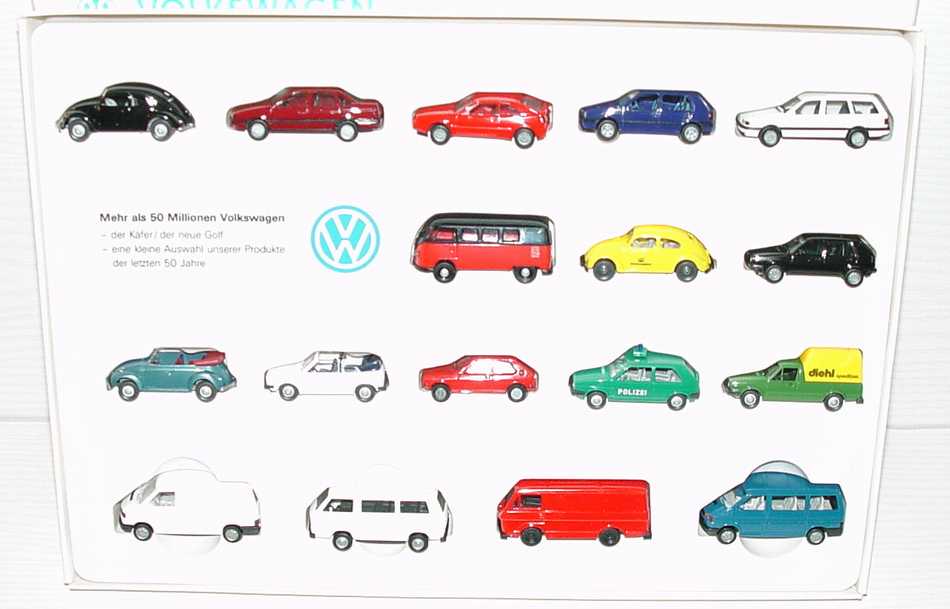 Foto 1:87 VW - Mehr als 50 Millionen Volkswagen (Setpackung mit 17 Modellautos)