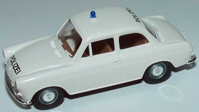 Foto 1:87 VW 1500 Limousine Polizei weiß Brekina 26101