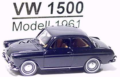 Foto 1:87 VW 1500 2türig schwarz Brekina 26003
