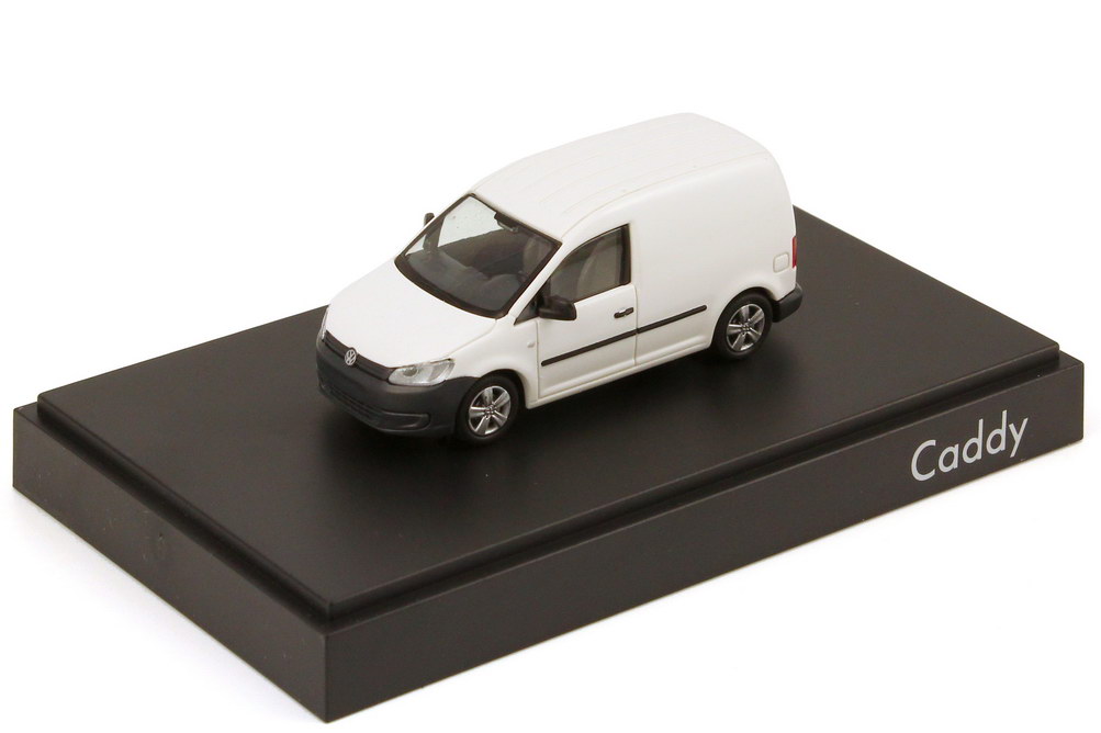 Foto 1:87 VW Caddy III Facelift 2010 Kasten candy-weiß Werbemodell Rietze 2K1099301AWKF