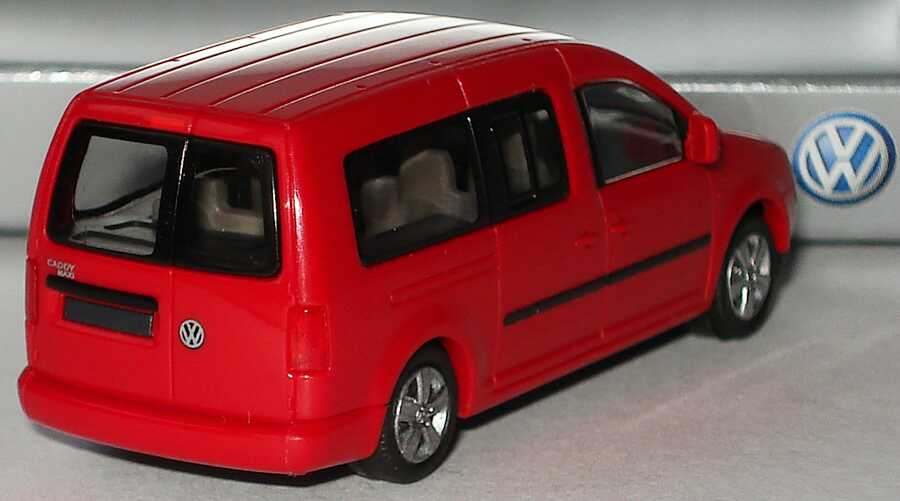 Foto 1:87 VW Caddy III Maxi Life (Typ 2K) tornadorot Werbemodell Rietze 2K3099301Y3D