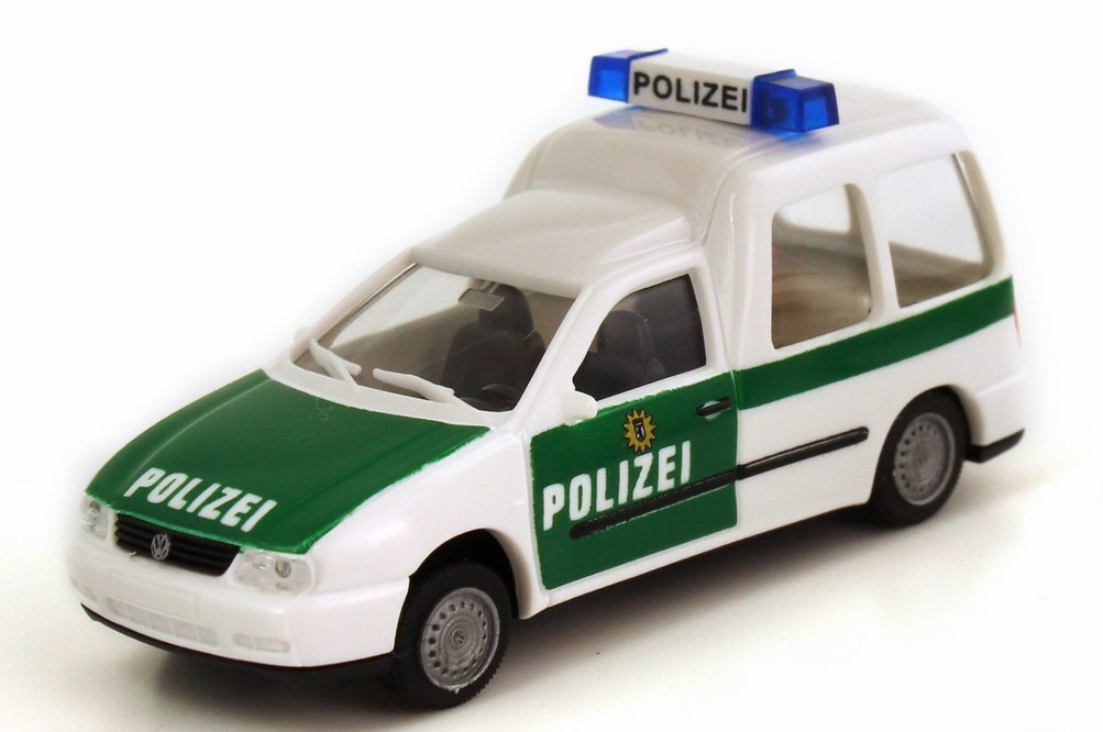 Foto 1:87 VW Caddy II Kombi (Typ 9KV) Polizei weiß/grün AMW/AWM 72128