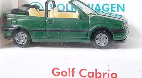 Foto 1:87 VW Golf III Cabrio dunkelgrün Werbemodell Wiking