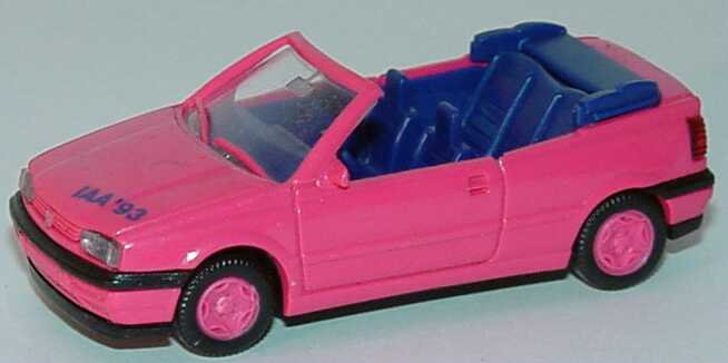 Foto 1:87 VW Golf III Cabrio pink (IA blau) IAA ´93 (Bastelware) Wiking