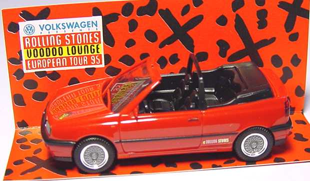 Foto 1:87 VW Golf III Cabrio rot Rolling Stones Voodoo Lounge herpa