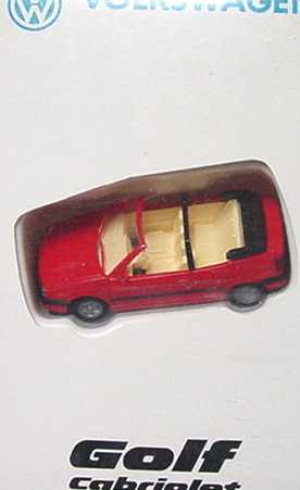 Foto 1:87 VW Golf III Cabrio rot (in großer Packung)Werbemodell Wiking