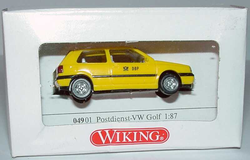 Foto 1:87 VW Golf III GL 2türig Post, DBP (in Pappverpackung) Wiking 04901