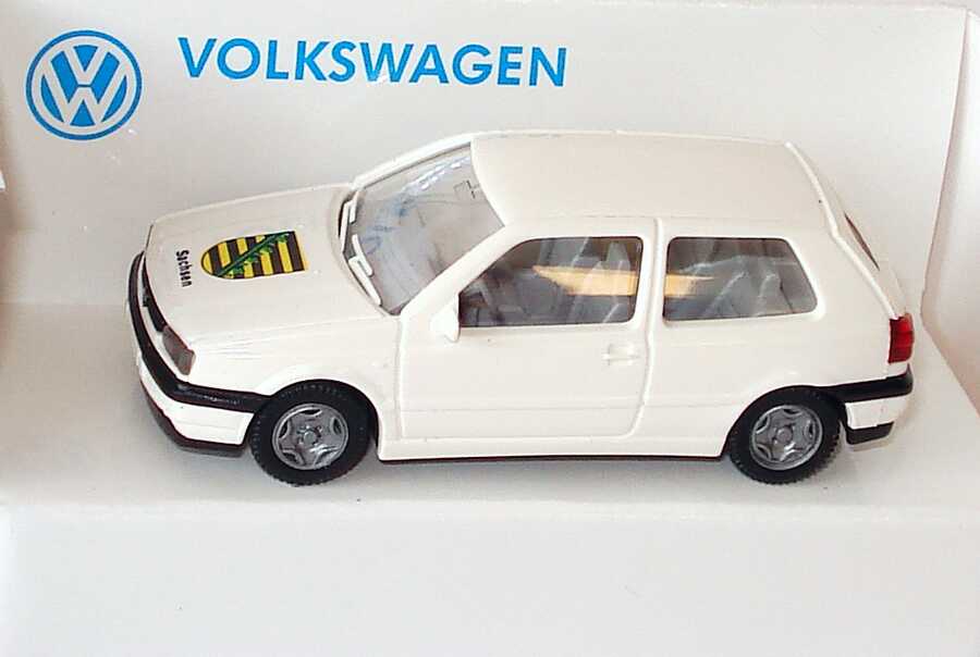 Foto 1:87 VW Golf III GL 2türig Sachsengolf Werbemodell Wiking