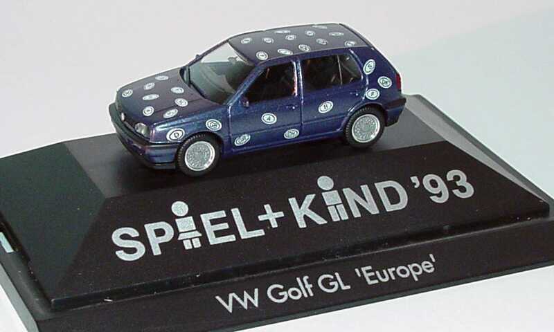 Foto 1:87 VW Golf III GL 4türig Europe Spiel + Kind ´93 herpa