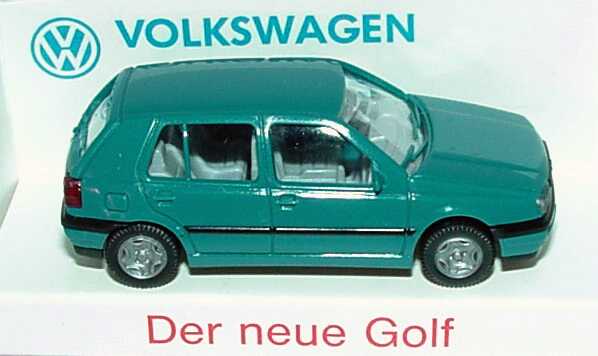 Foto 1:87 VW Golf III GL 4türig dunkeltürkis Der neue Golf Werbemodell Wiking