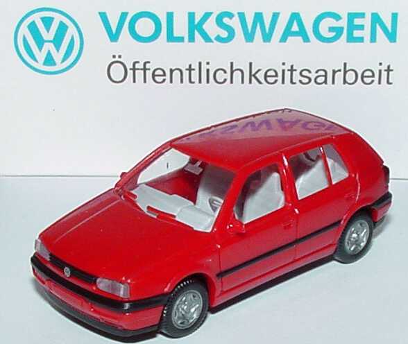 Foto 1:87 VW Golf III GL 4türig rot Der neue Golf Werbemodell Wiking