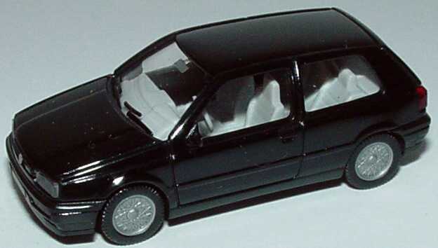 Foto 1:87 VW Golf III GTI 2türig schwarz, IA hellgrau Wiking 0520217