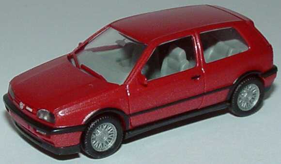 Foto 1:87 VW Golf III VR6 2türig rot-met. herpa 031189