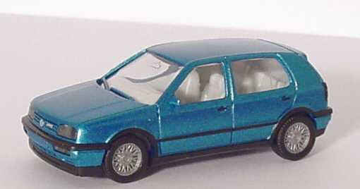 Foto 1:87 VW Golf III VR6 4türig montanagrün-met. herpa 031165