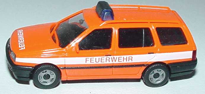 Foto 1:87 VW Golf III Variant Feuerwehr tagesleuchtrot herpa