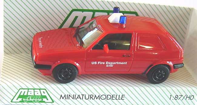 Foto 1:87 VW Golf II 2türig Lieferwagen Feuerwehr/U.S. Fire Department, US-Army Maag 700160