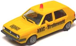 Foto 1:87 VW Golf II 4türig ADAC-Straßenwacht (bemalt) herpa 4087