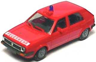 Foto 1:87 VW Golf II 4türig Feuerwehr (bemalt) herpa