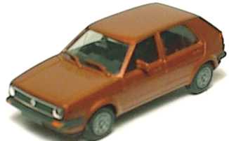 Foto 1:87 VW Golf II 4türig kupferrot-met. (bemalt) herpa 3048