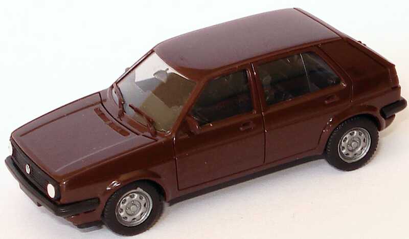 Foto 1:87 VW Golf II Facelift 4türig braun herpa