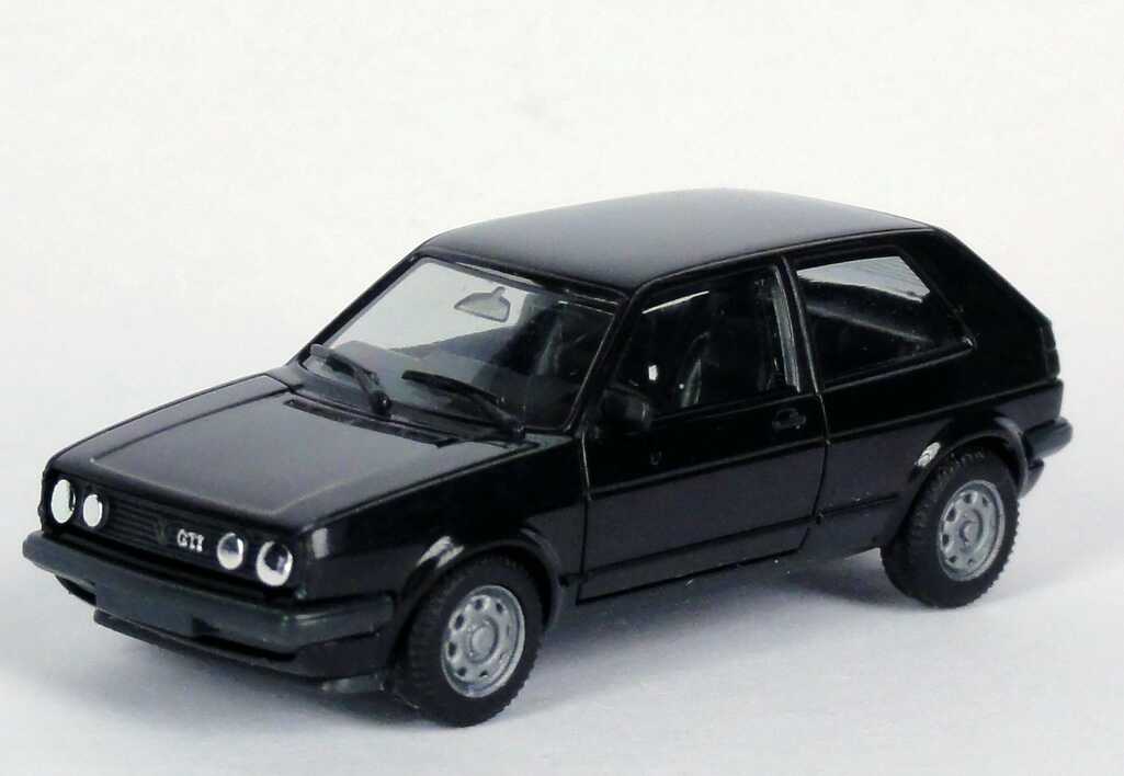 Foto 1:87 VW Golf II GTI 2türig Facelift schwarz, 1 Außenspiegel herpa 2051