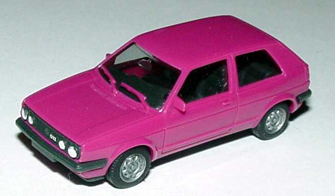 Foto 1:87 VW Golf II GTI facelift 2türig dunkelpink herpa 2051