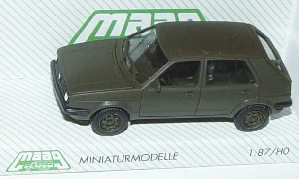 Foto 1:87 VW Golf II facelift 4türig Militär dunkeloliv seidenmatt Maag 700061