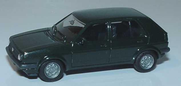 Foto 1:87 VW Golf II facelift 4türig dunkelgrün herpa 2048