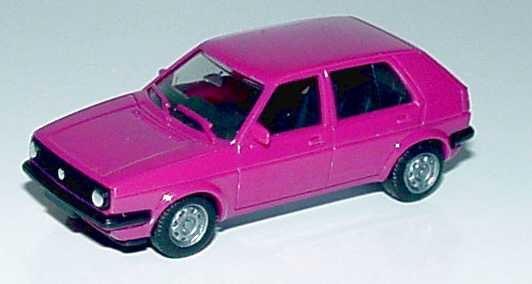 Foto 1:87 VW Golf II facelift 4türig dunkelpink herpa 2048